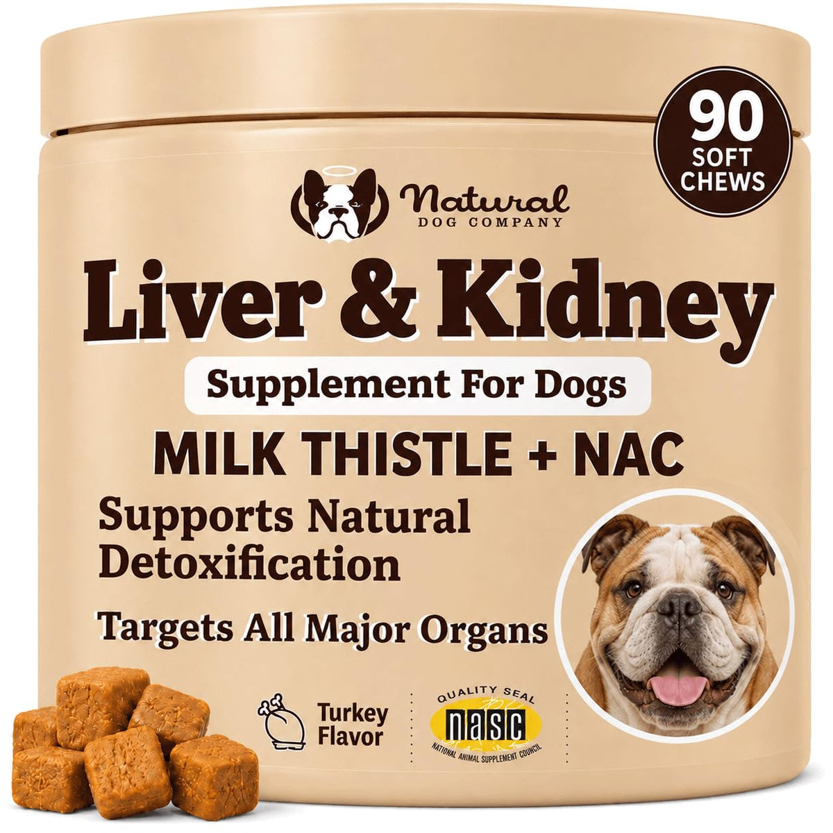 Liver & Kidney Supplement for Dogs 90 Soft Chews M295273