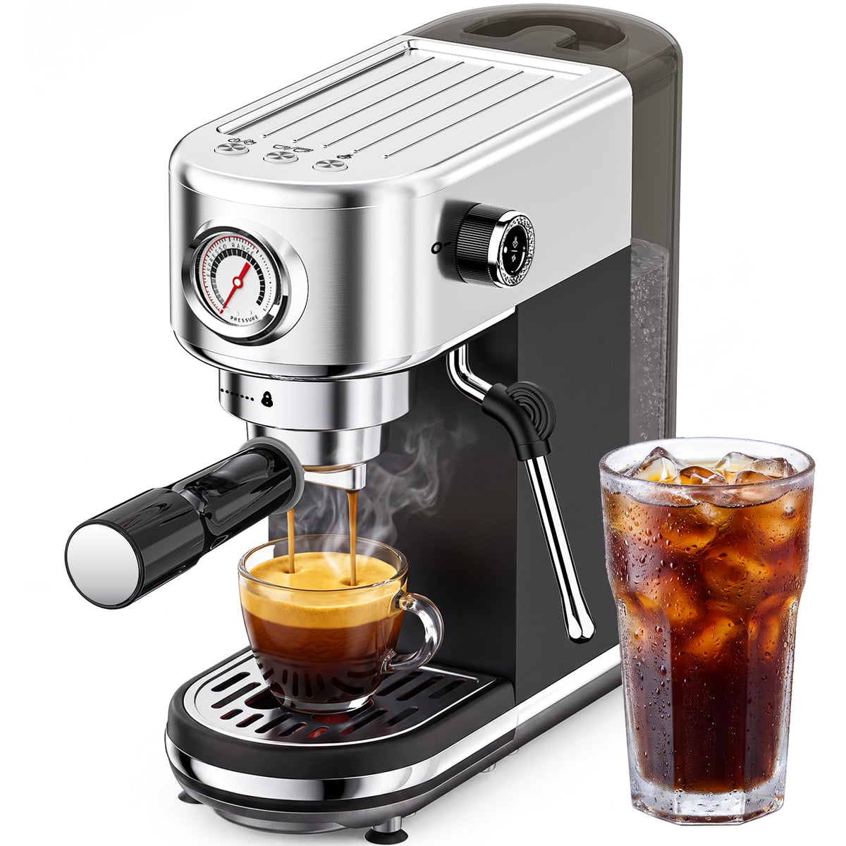 20 Bar Espresso Coffee Machine with Milk Frother Y778
