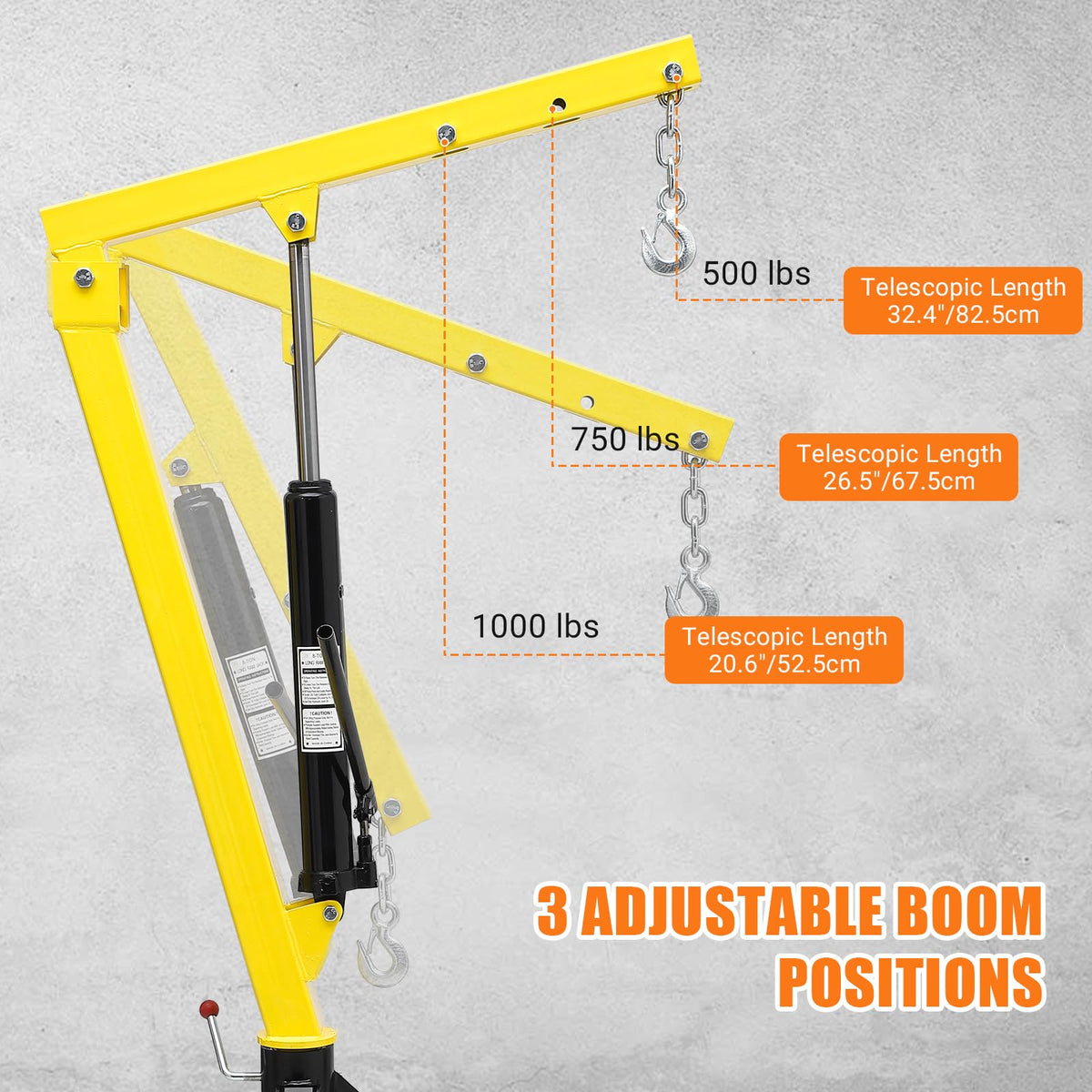 Hydraulic Pickup Truck Crane 1000 lbs Capacity O713605