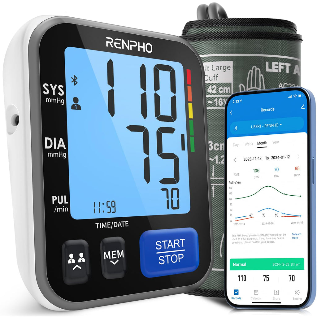 Smart Blood Pressure Monitor with Wide Cuff G139