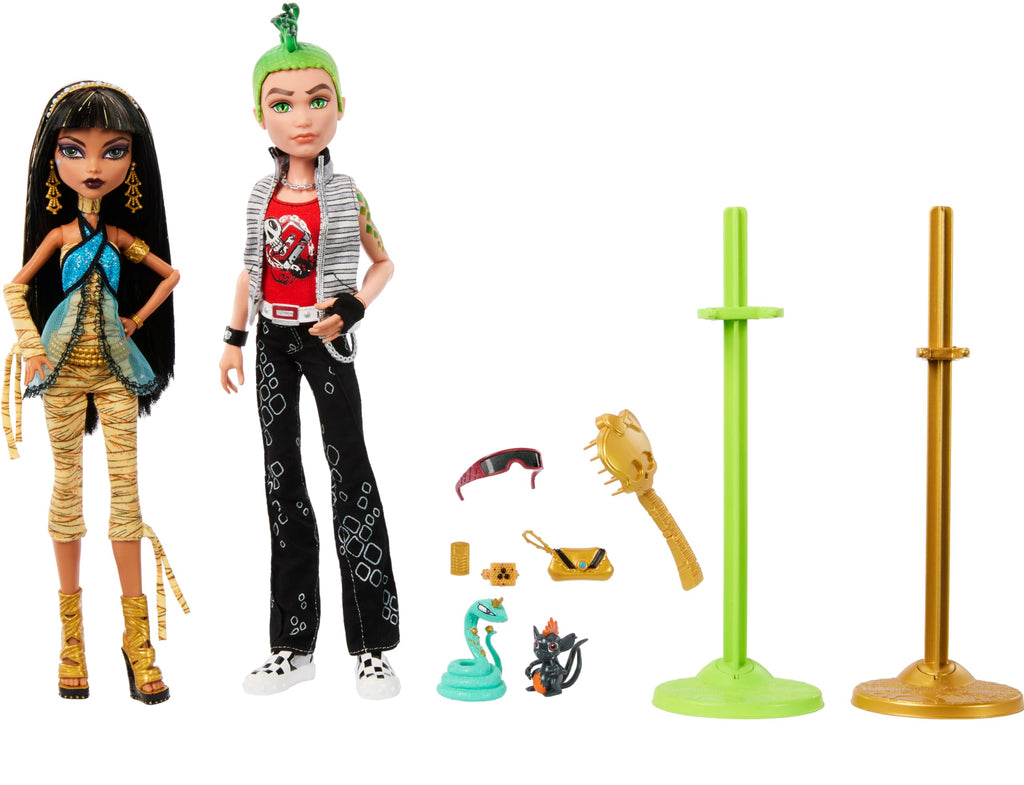 Dolls 2-Pack with Doll Stands, Diaries & Pets S515814
