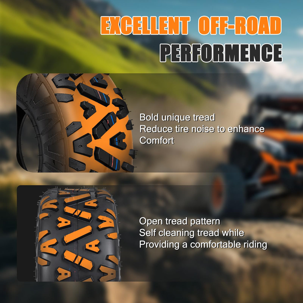19x7-8 All-Terrain ATV/UTV Tires Set of 2 S2510