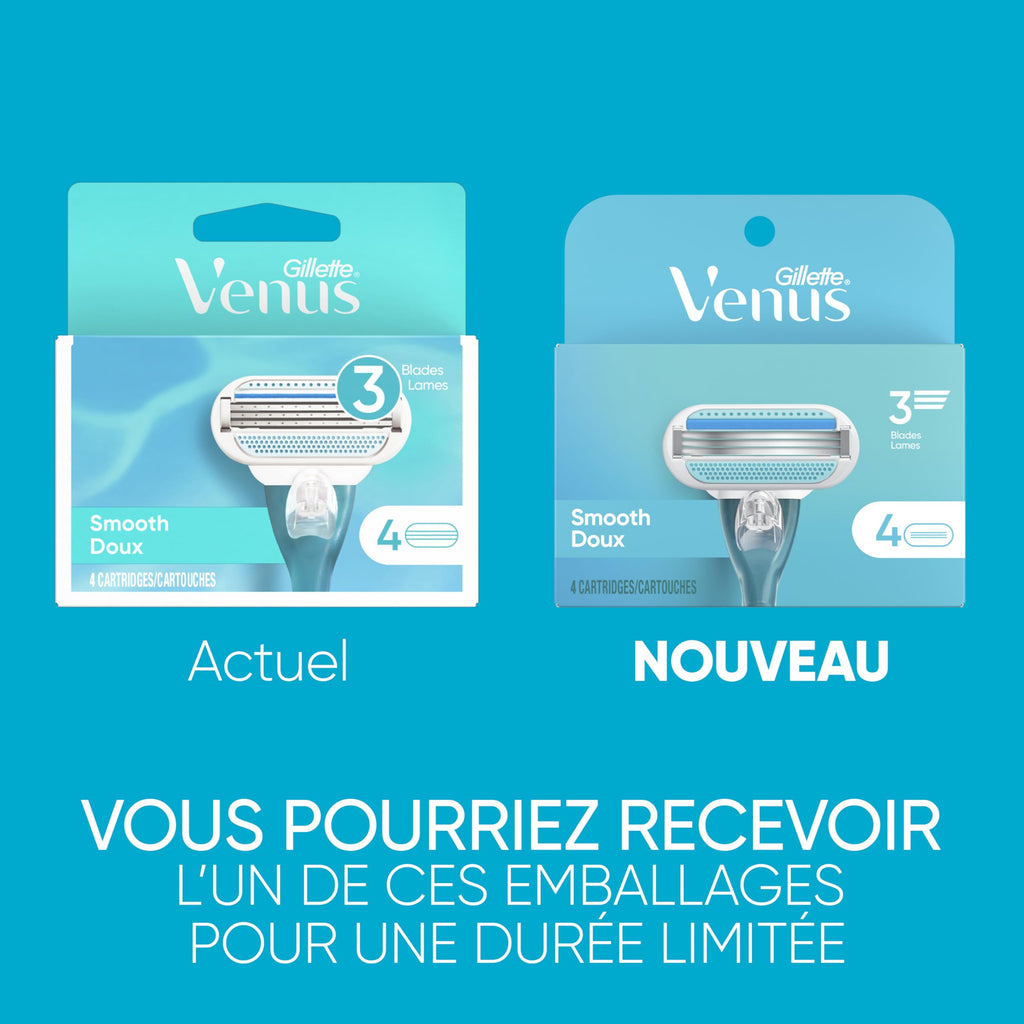 Women's 3 Blade Razor Refills, 4 Count V1604