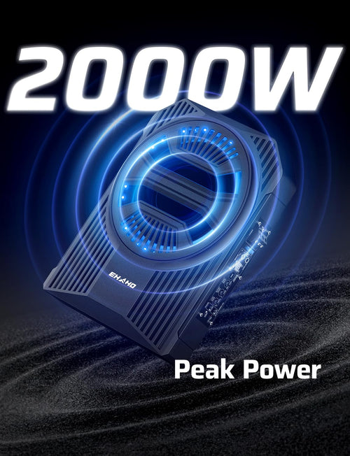 10" 2000W Underseat Car Subwoofer with RGB Lights H712