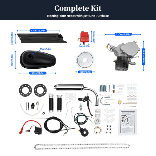 100cc 2 Stroke Bicycle Engine Motor Kit W9570