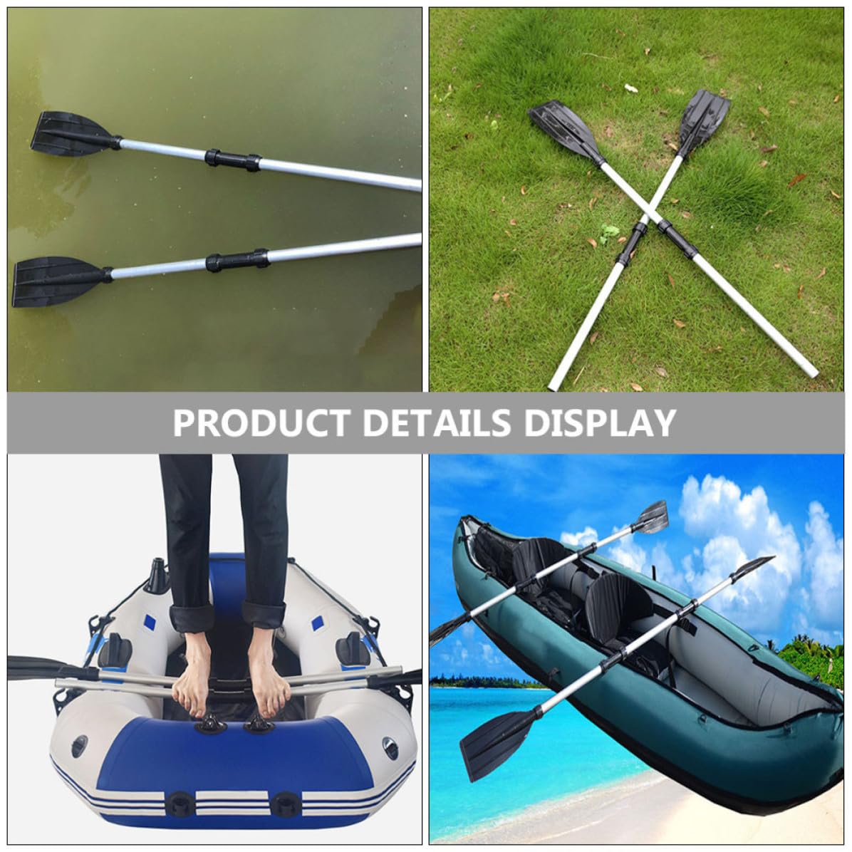 2pcs Adjustable Aluminum Alloy Kayak Paddles J5470