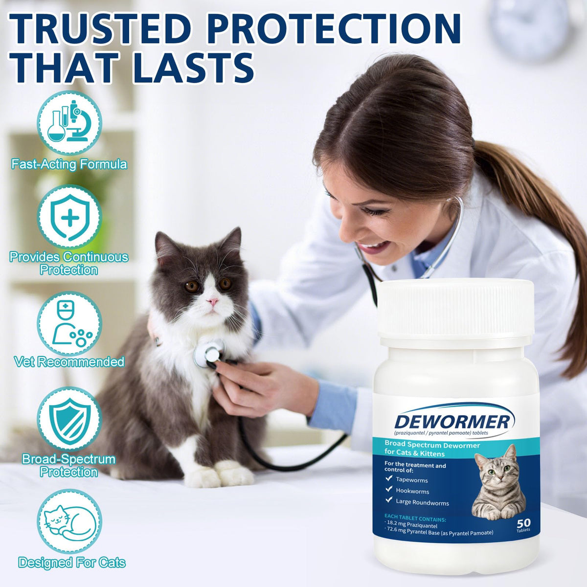 Broad-Spectrum Dewormer 50 Tablets M76322