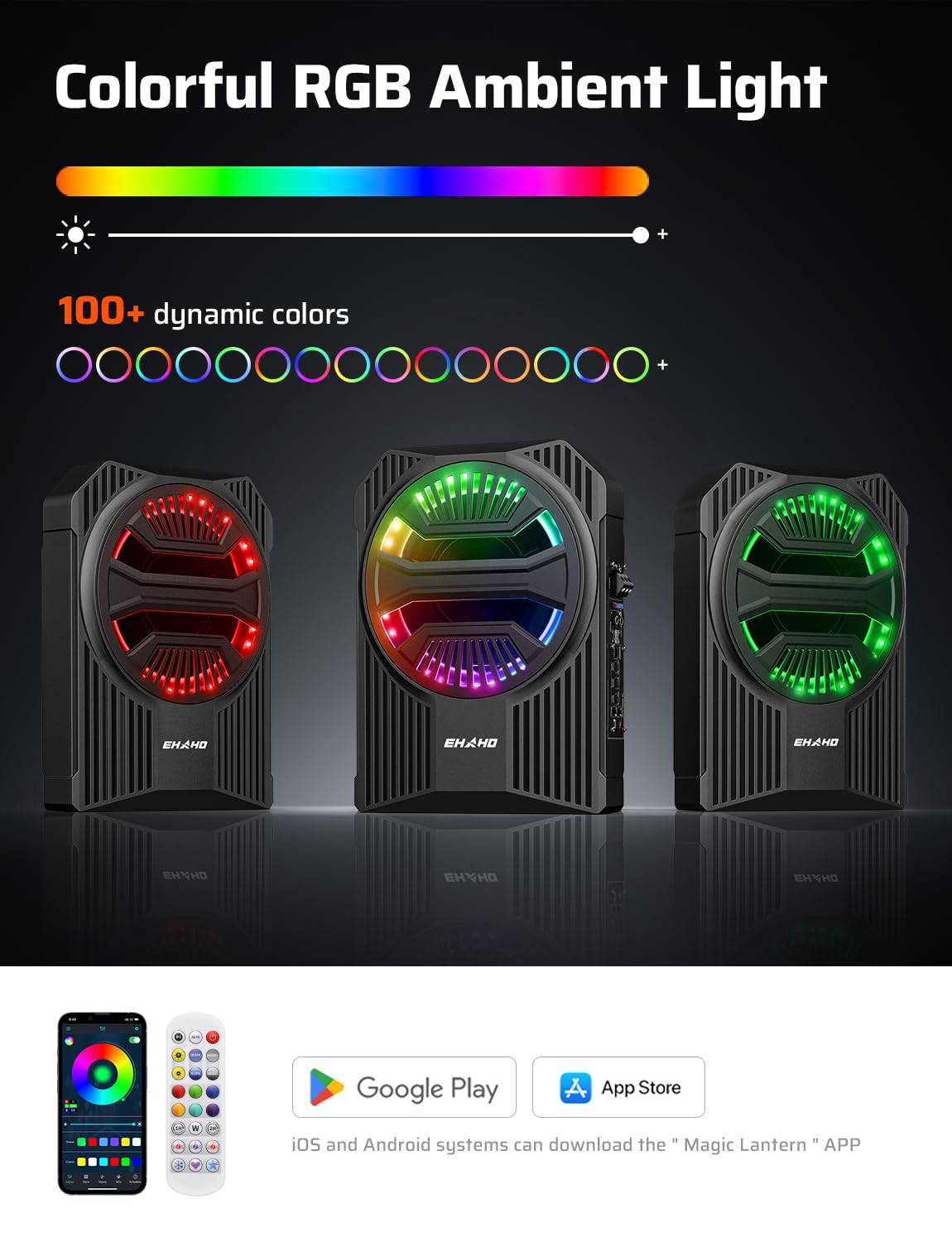 10" 2000W Underseat Car Subwoofer with RGB Lights H712