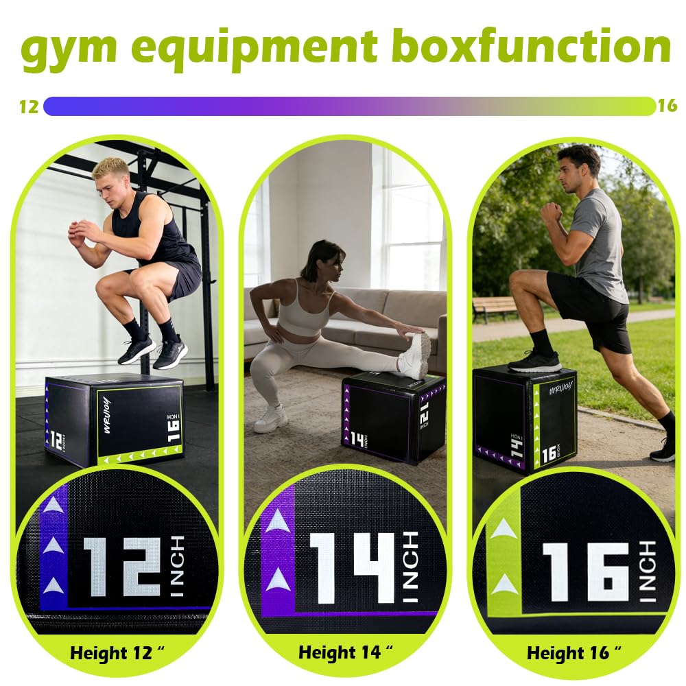 3-in-1 Non Slip Foam Plyometric Jump Box R46538