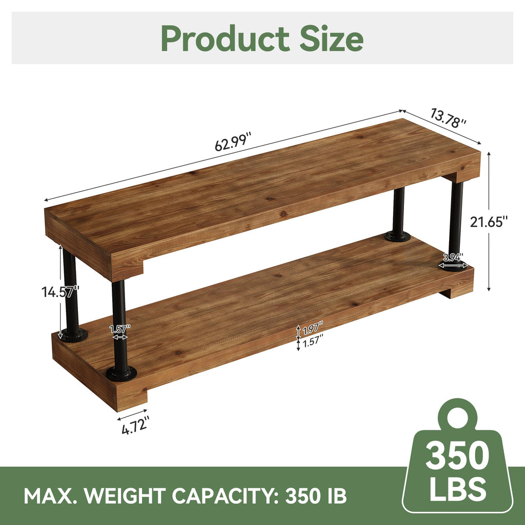 Solid Wood TV Stand for 75-Inch TV T5743