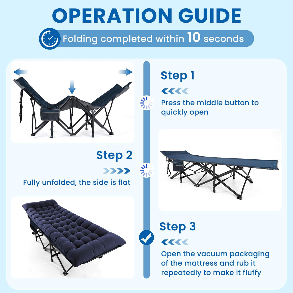 Folding Camping Cot with Mattress M60237
