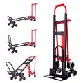 Heavy Duty 1000LBS Stair Climbing Convertible Hand Truck Cart with Solid Wheels Z763