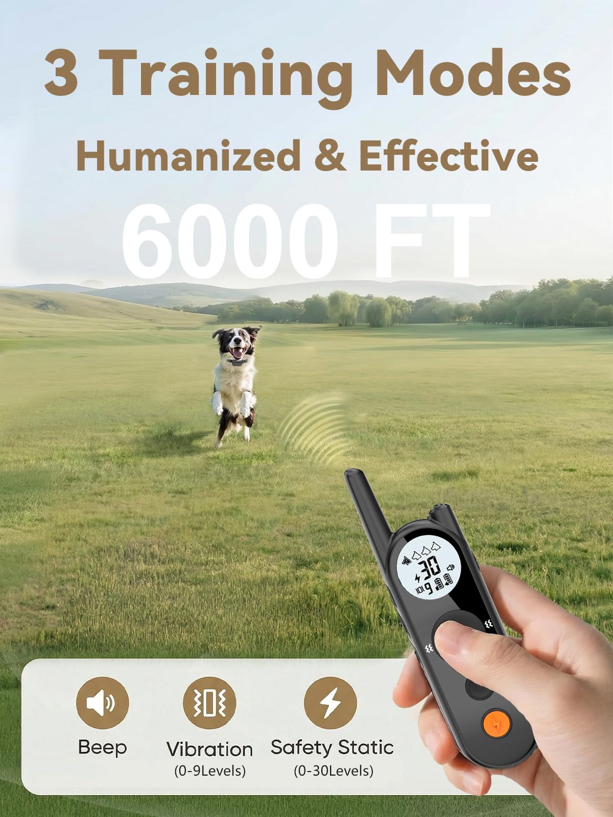 Wireless Small Dog Fence for 2 Dogs, Up to 3500ft Adjustable Waterproof Rechargeable Pet Containment System M86944