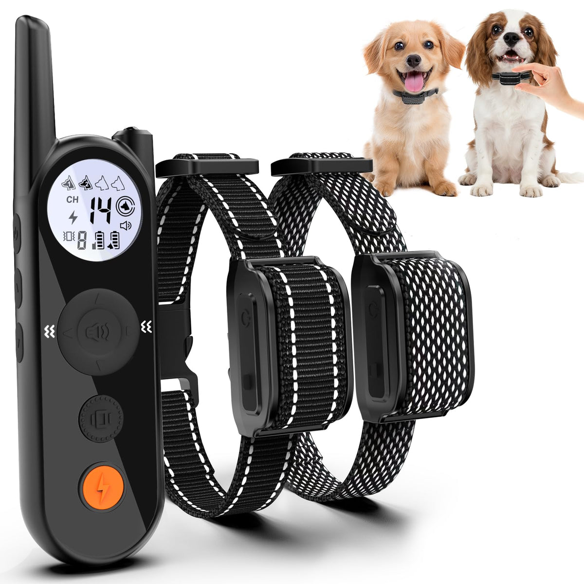 Wireless Small Dog Fence for 2 Dogs, Up to 3500ft Adjustable Waterproof Rechargeable Pet Containment System M86944
