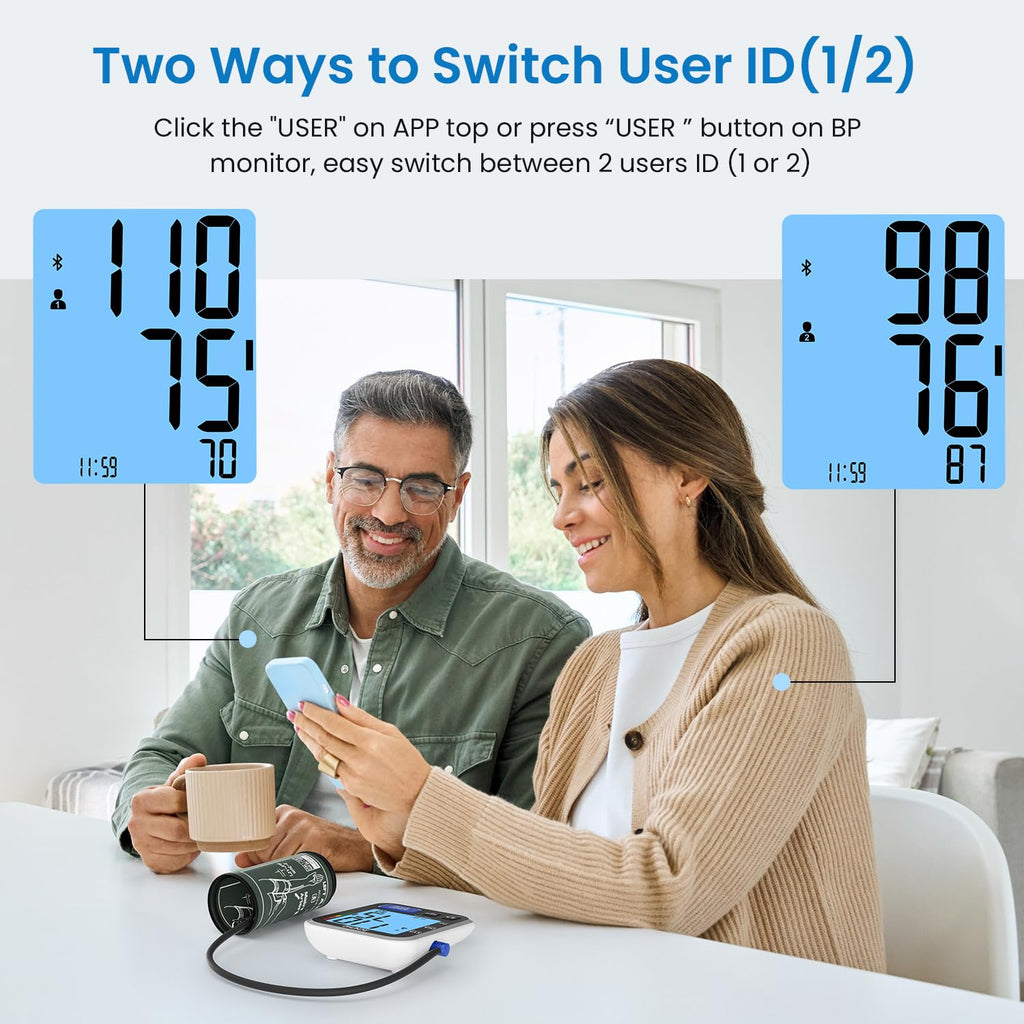 Smart Blood Pressure Monitor with Wide Cuff G139