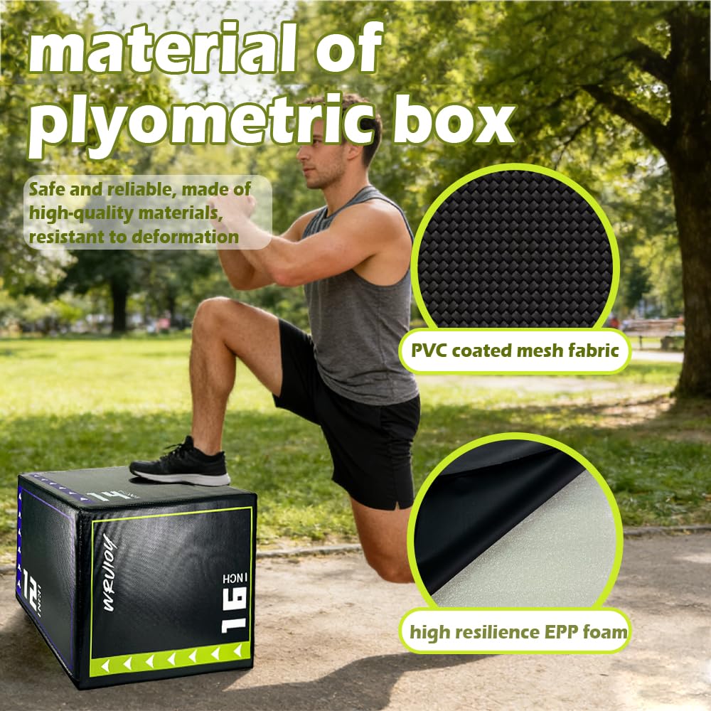 3-in-1 Non Slip Foam Plyometric Jump Box R46538
