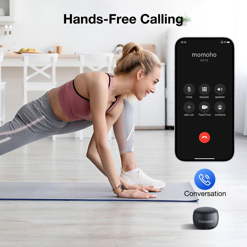 Black Mini Bluetooth Speaker with Built-in Mic O208541