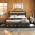 Full Upholstered Bed Frame with 4 Storage Drawers & Headboard H541