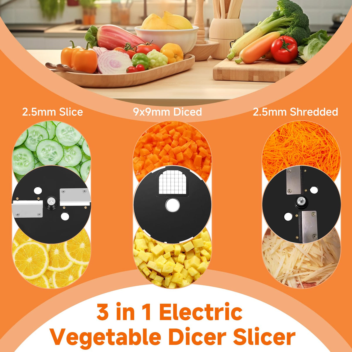 Electric Vegetable Dicer Slicer F516664