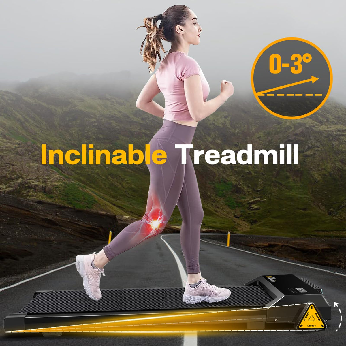 Under Desk Treadmill 2.5HP 265 lbs Weight Capacity A618