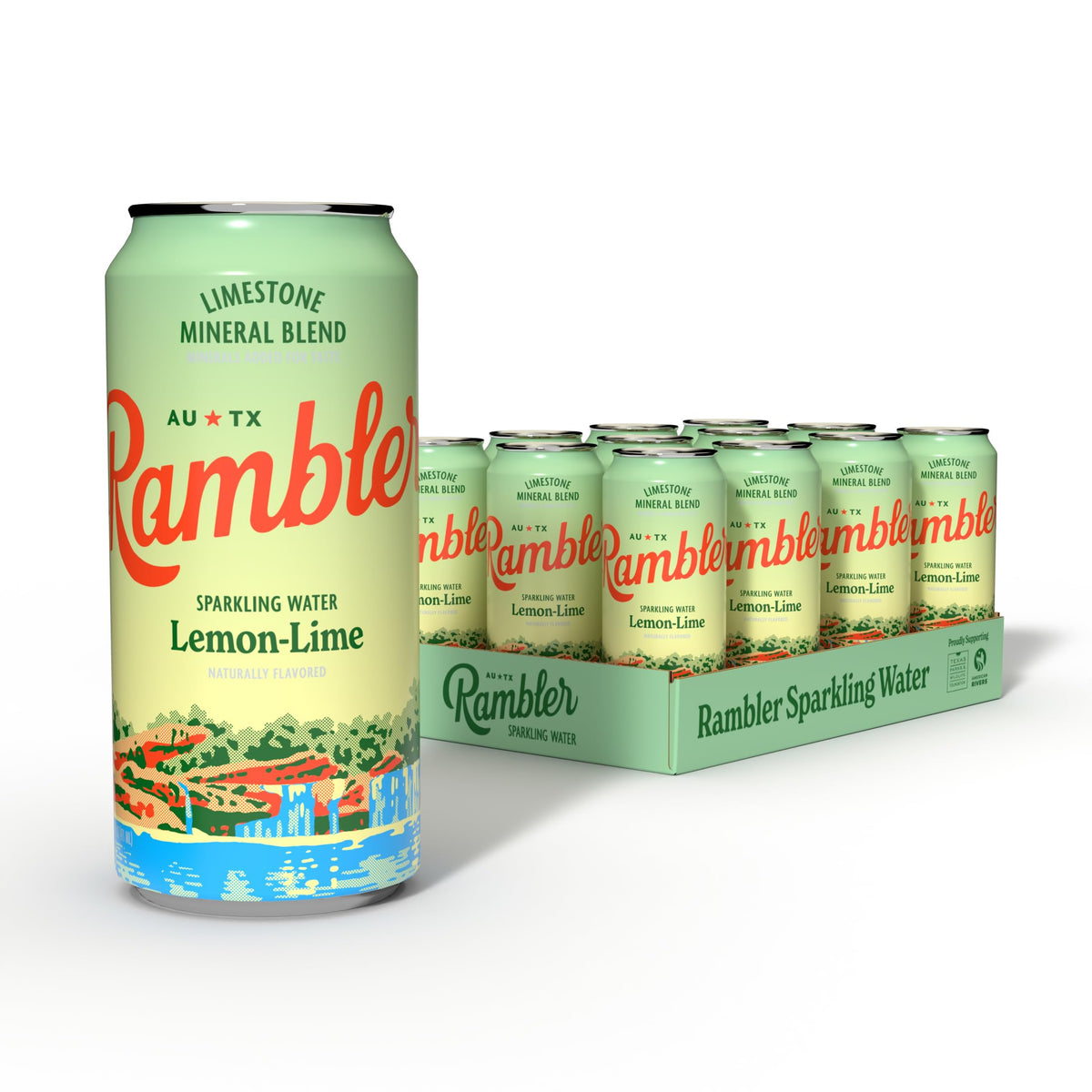 Lemon-Lime Sparkling Water 16 Ounce (Pack of 12) Q452