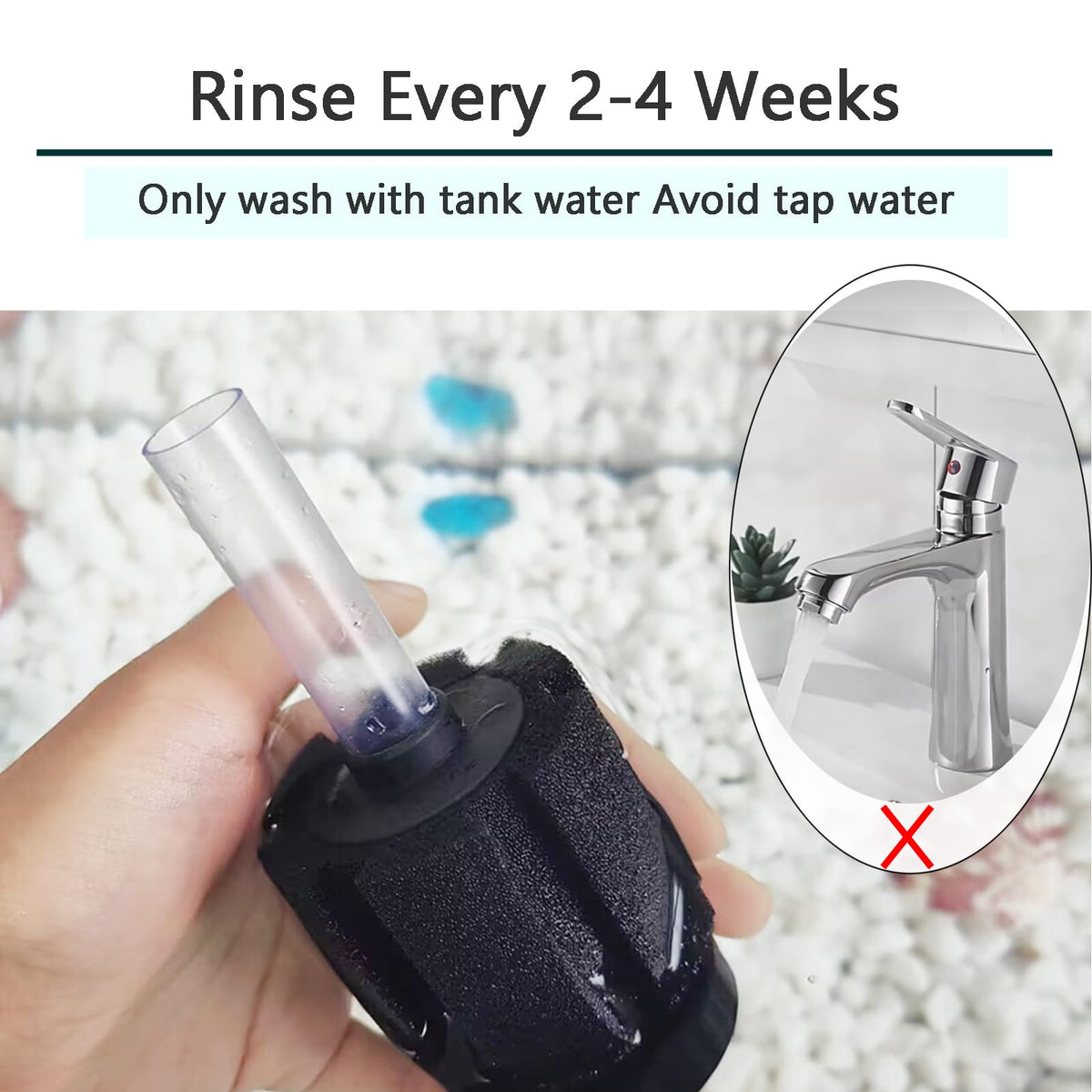 Aquarium Air Powered Sponge Filter with Airline Tubing J504301