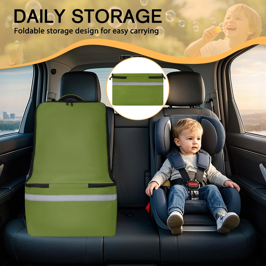 Green Padded Car Seat Travel Bag with Waist Belt J898