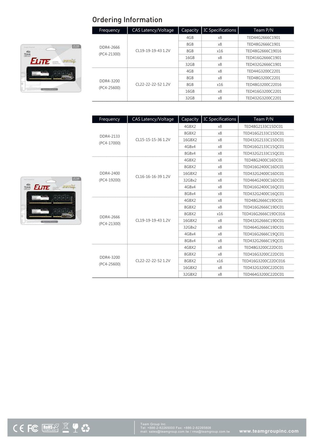 DDR4 16GB Kit 3200MHz UDIMM Desktop Memory Q910