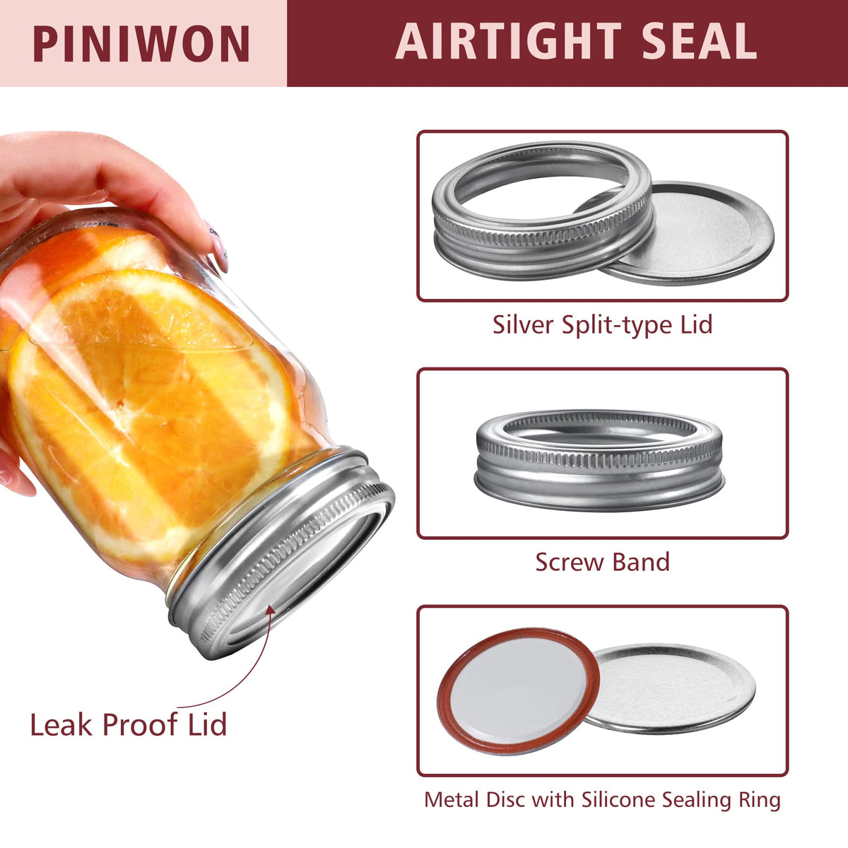 16 oz Mason Jars with Lids and Bands, 15 Pack R17976