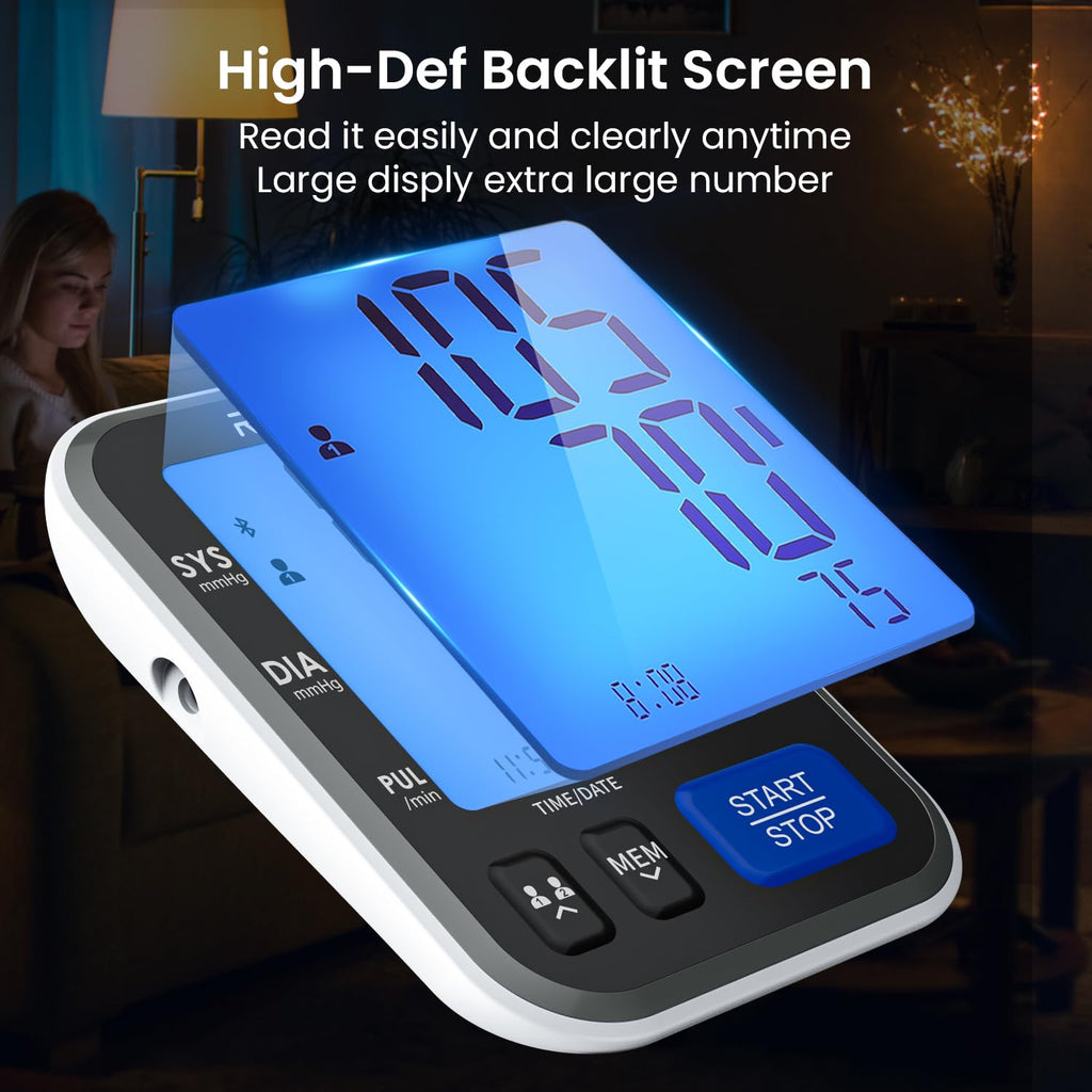 Smart Blood Pressure Monitor with Wide Cuff G139