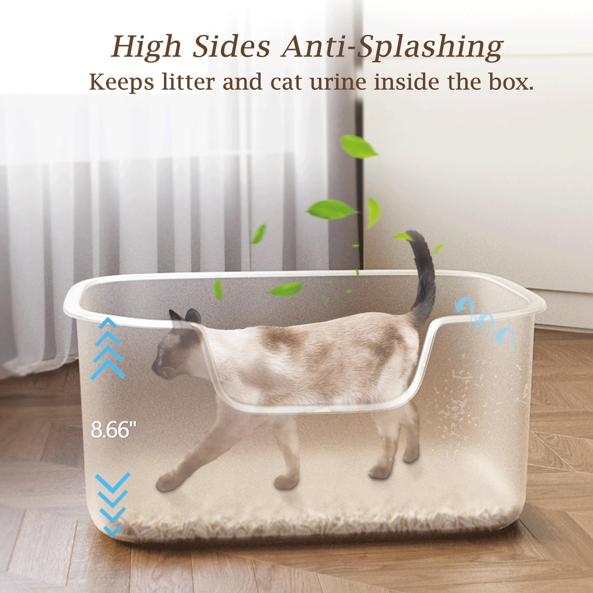 Large High Sides Cat Litter Box T554