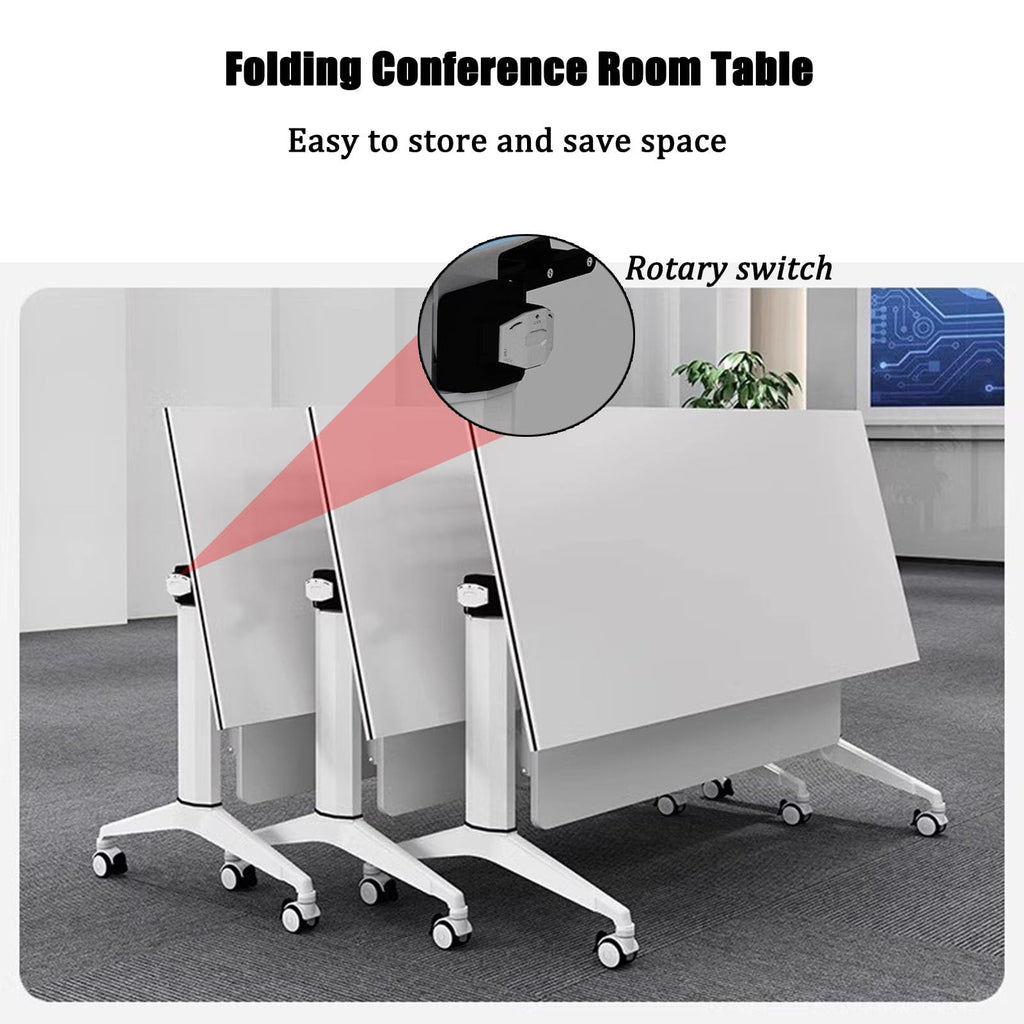 Wooden Folding Table with 360° Wheels O623527