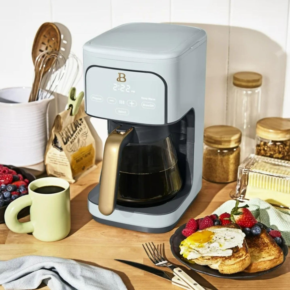 12-Cup Programmable Drip Coffee Maker with 24h Timer H1288