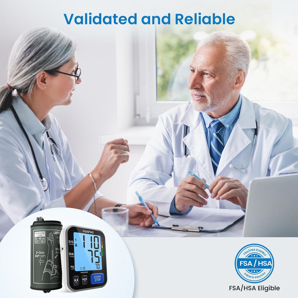 Smart Blood Pressure Monitor with Wide Cuff G139