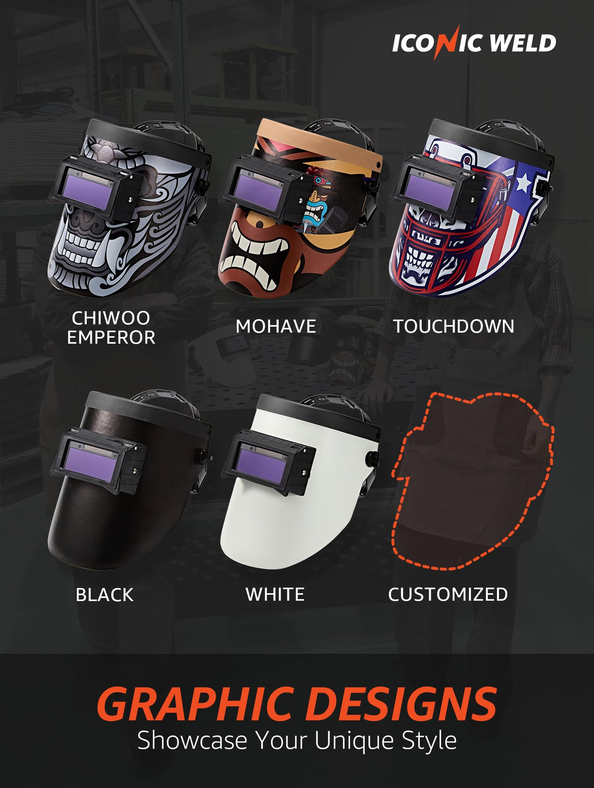 Auto Darkening Welding Helmet Flip Up Lens Shade 4/9-13 White Z7540