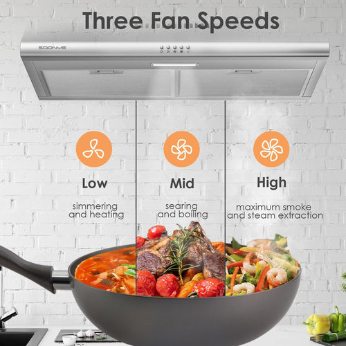 30 inch Stainless Steel Under Cabinet Range Hood R4508