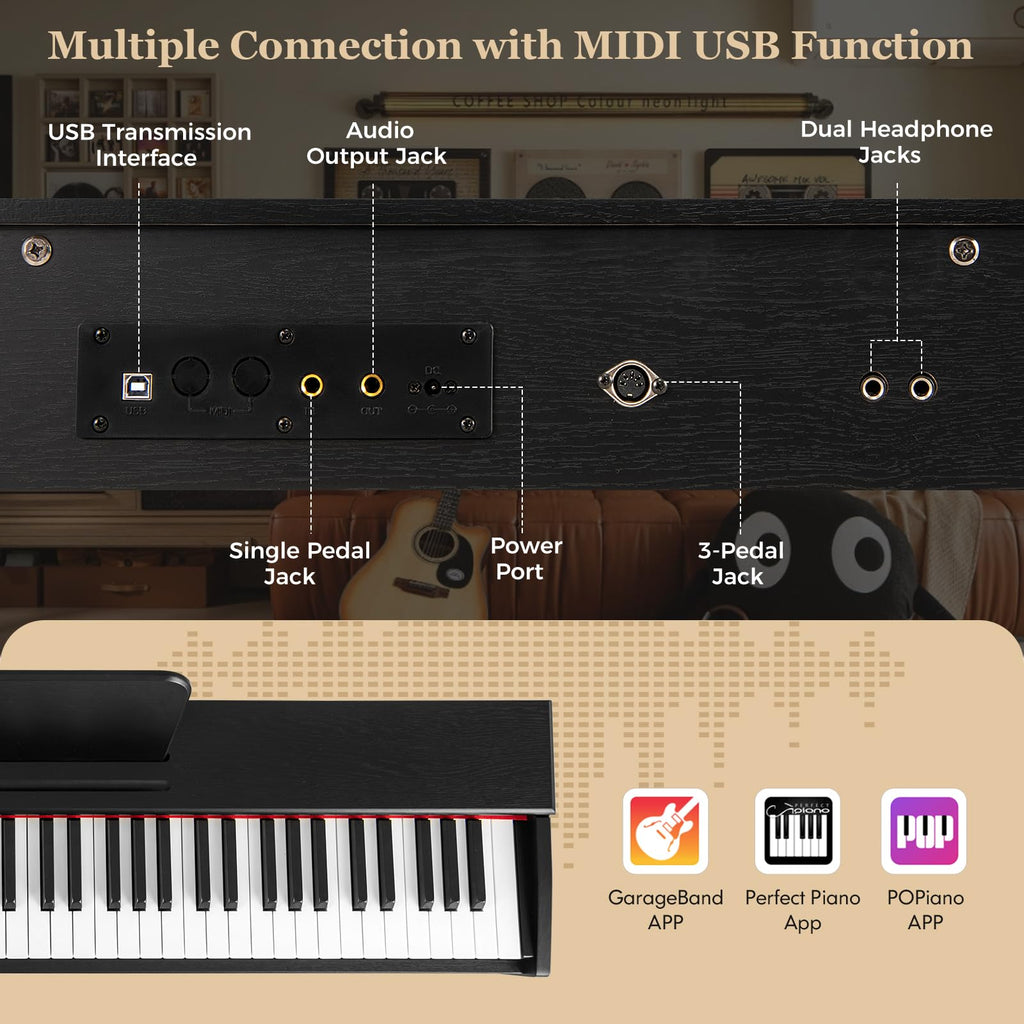88 Key Weighted Hammer Action Digital Piano N158