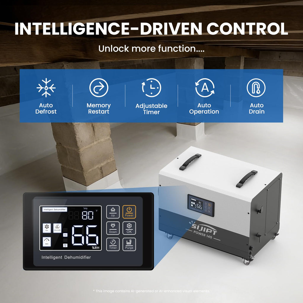 145 Pints Commercial Dehumidifier with Pump & Drain O86431