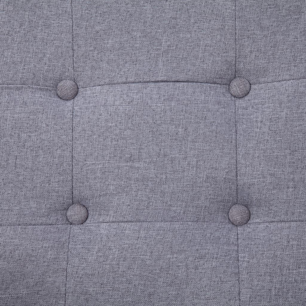 Light Gray Fabric 2-Seater Sofa with Armrests W3855