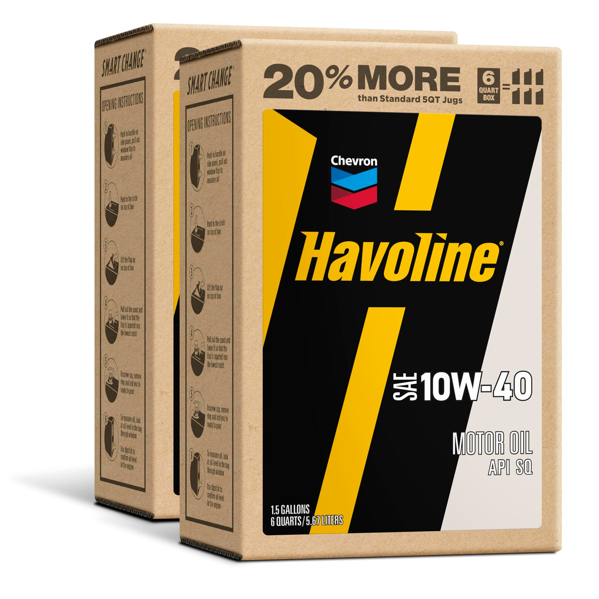 10W-40 Motor Oil 6 Quarts Pack of 2 Z8969