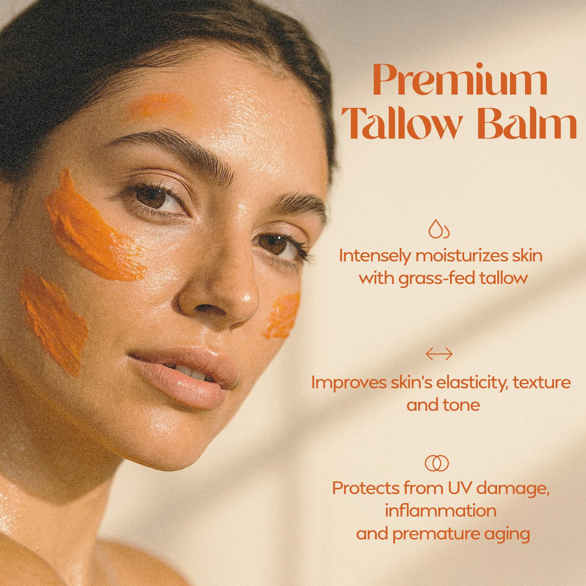 Tallow Face Balm with Cacay Oil, Frankincense & Astaxanthin 1 oz C758