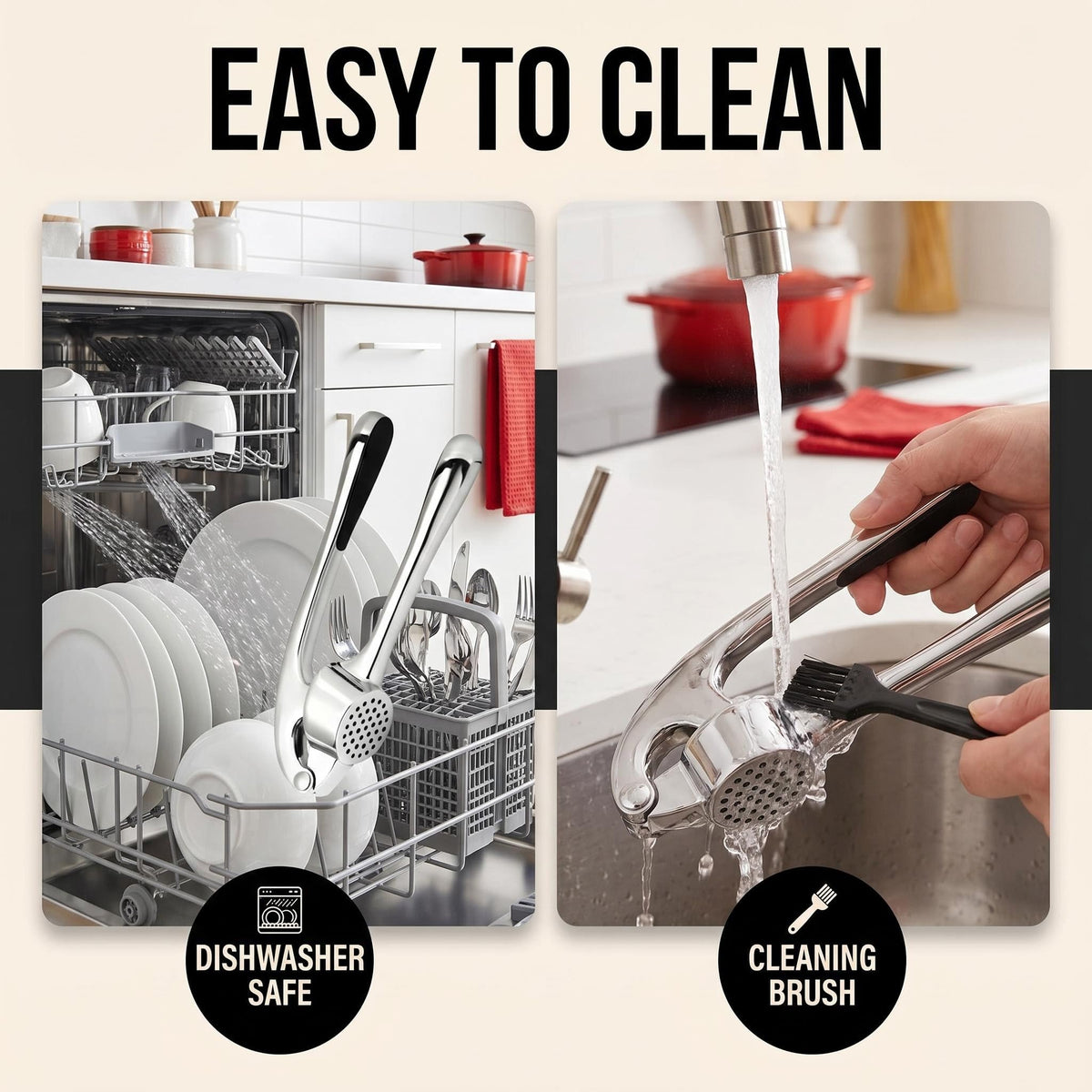 Stainless Steel 2 in 1 Garlic Press and Herb Scissors C899