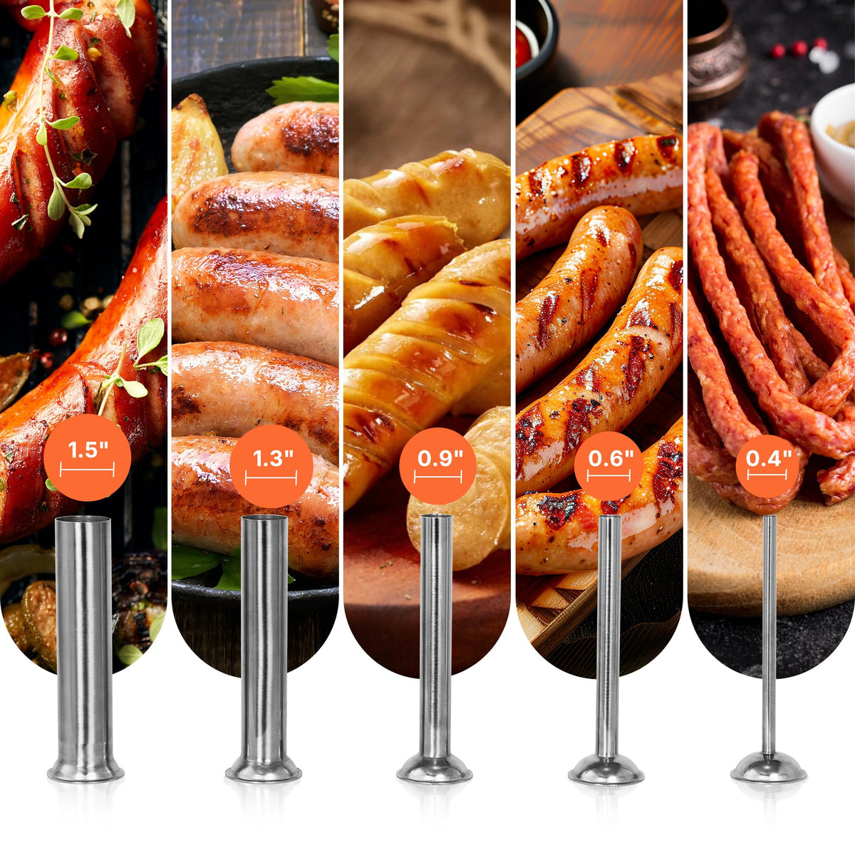 10L Electric Sausage Stuffer with 5 Tubes O609