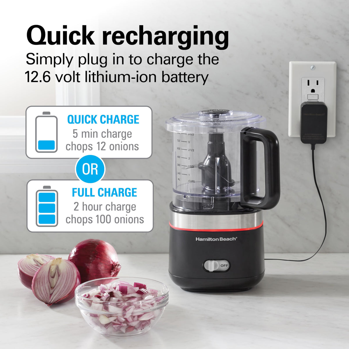 Cordless Mini Food Processor & Vegetable Chopper M4094