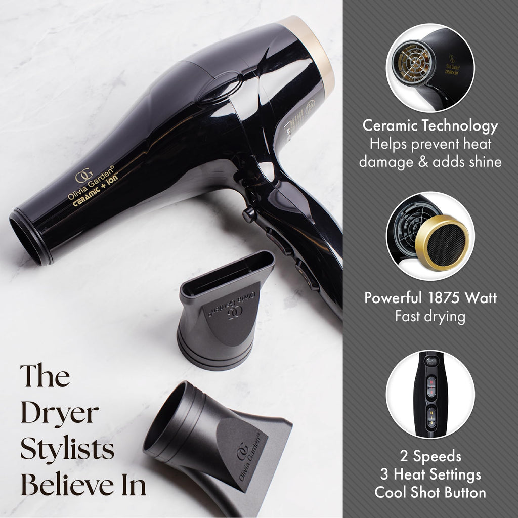 1875W Ceramic Ion Hair Dryer with 2 Nozzles E266485