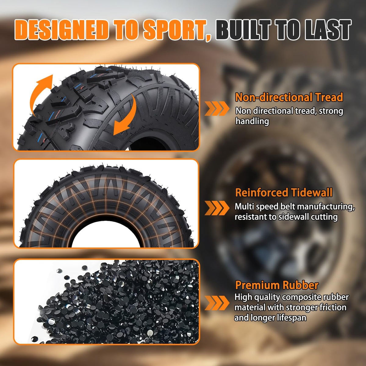 19x7-8 All-Terrain ATV/UTV Tires Set of 2 S2510