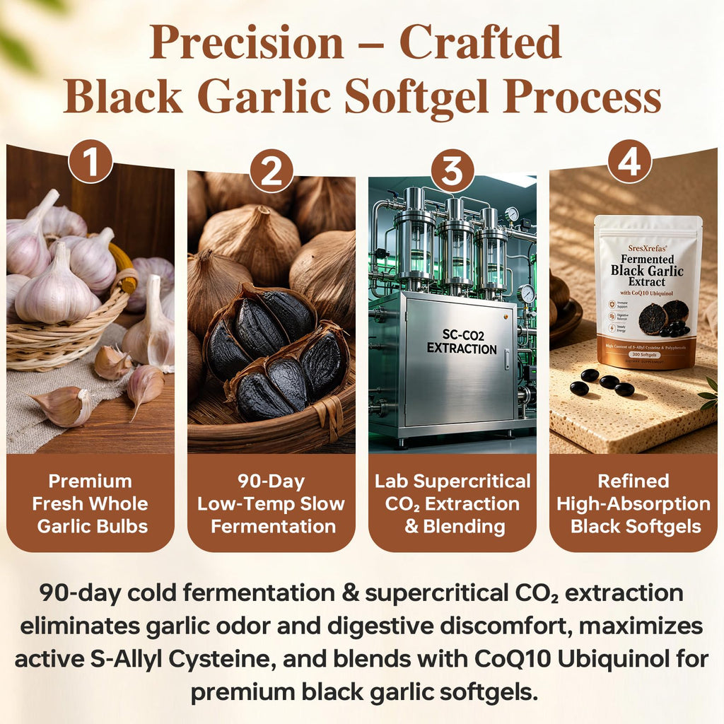 Black Garlic Extract with CoQ10, 300 Softgels R262391