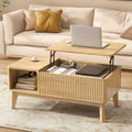 Fluted Lift Top Coffee Table with Storage V578
