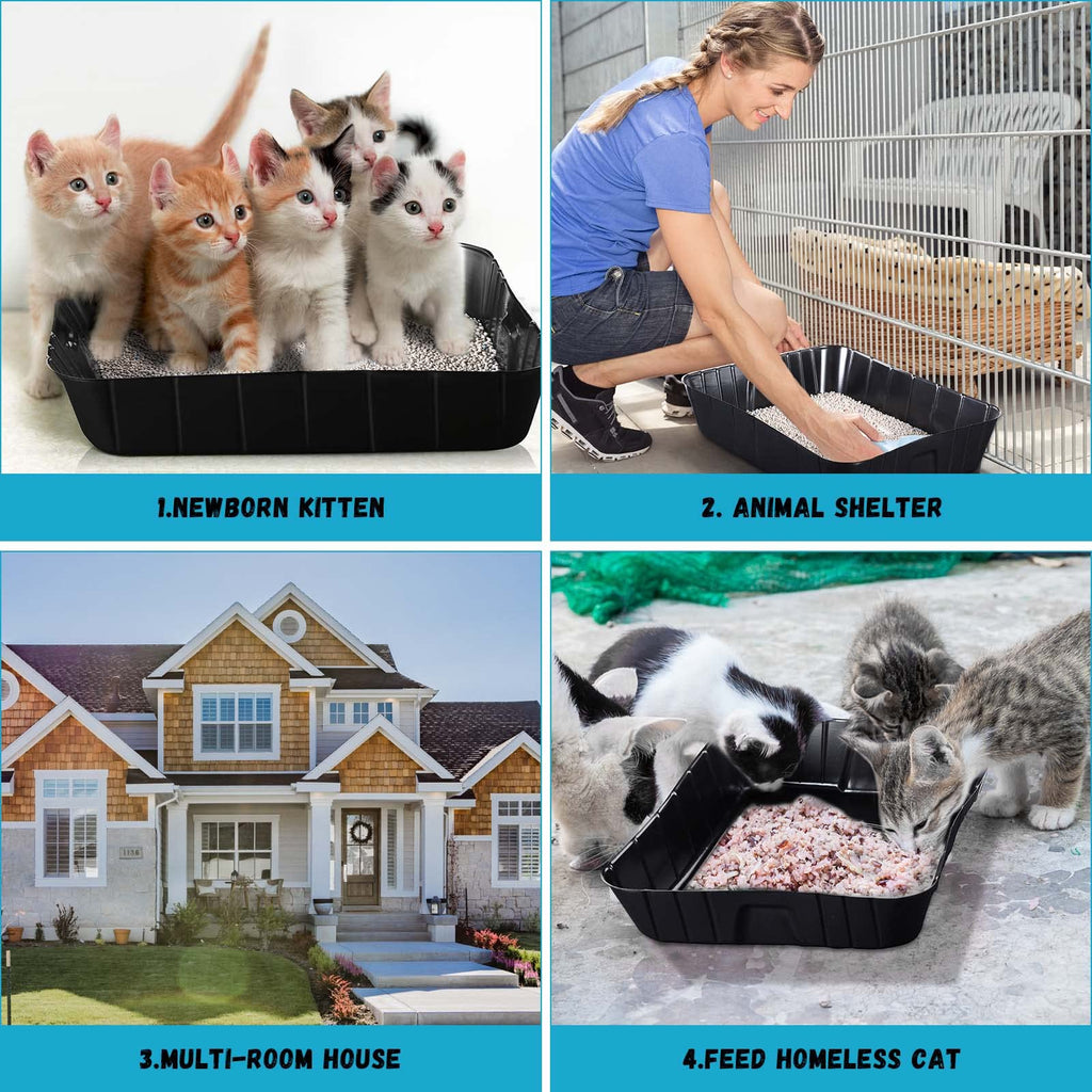 Black Disposable Litter Box for Cats P3531