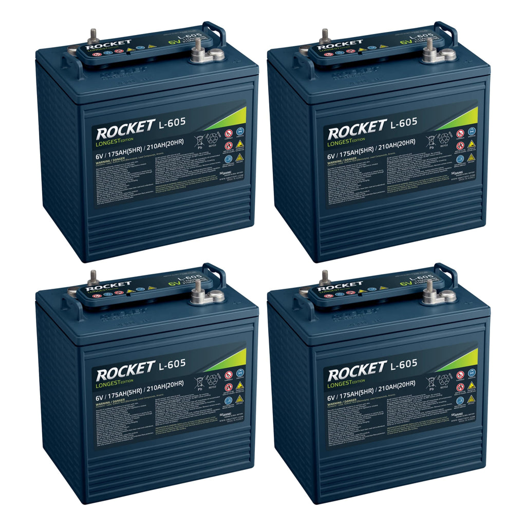 6V 210Ah Golf Cart Battery Set of 4 W890796